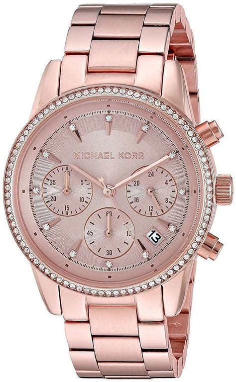 michael kors uhren damen chronograph mk6357|Michael Kors Women's Chronograph Ritz Stainless Steel .